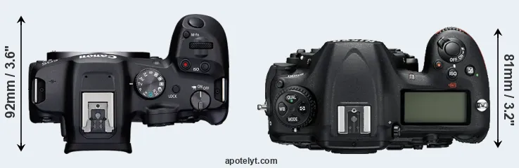 Compare R7 versus D500 top