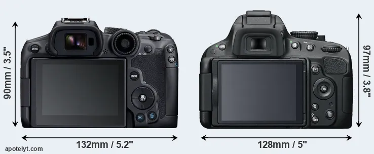 Comparison R7 or D5100 rear