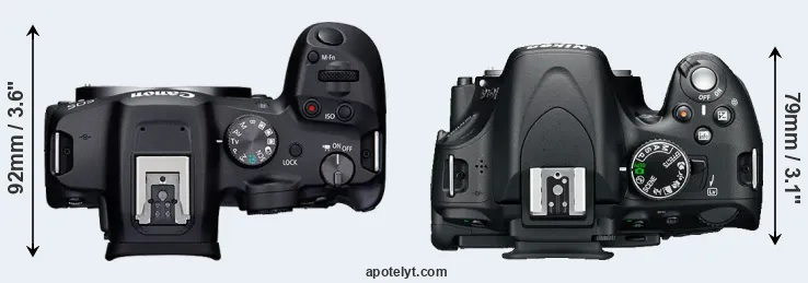 Compare R7 versus D5100 top
