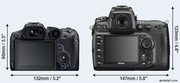 Comparison R7 or D700 rear