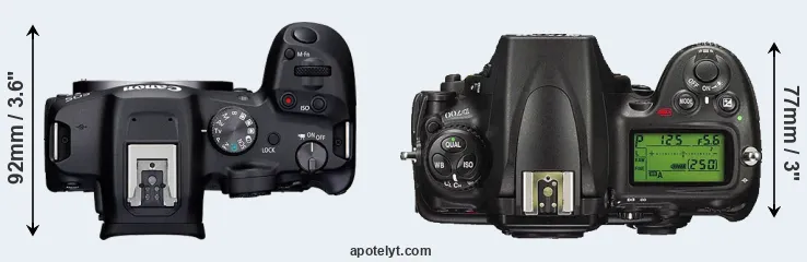 Compare R7 versus D700 top