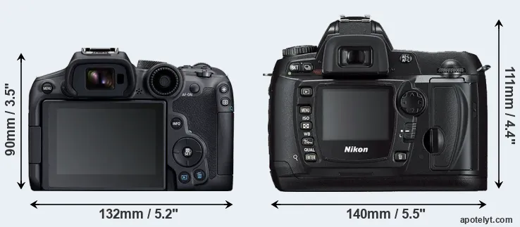 Comparison R7 or D70s rear