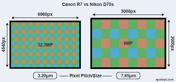 R7 versus D70s MP
