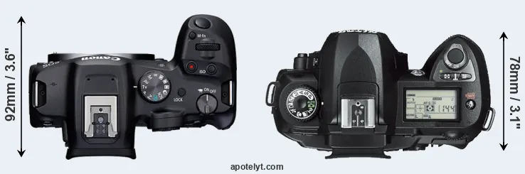 Compare R7 versus D70s top