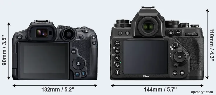 Comparison R7 or Df rear