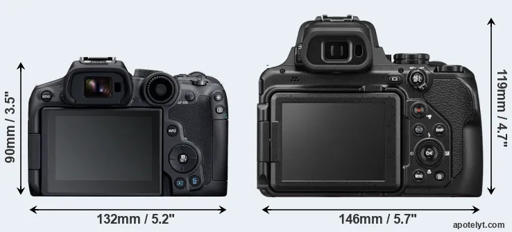 Comparison R7 or P1100 rear