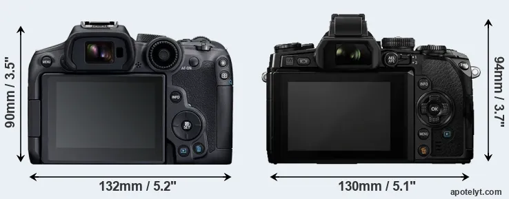 Comparison R7 or E-M1 rear