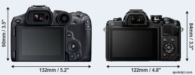 Comparison R7 or E-M10 III rear