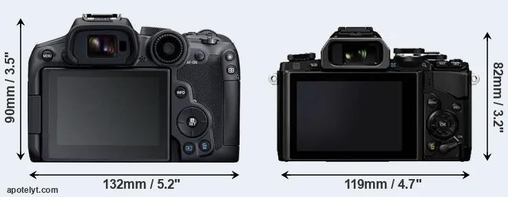 Comparison R7 or E-M10 rear