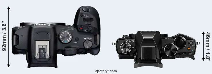 Compare R7 versus E-M10 top
