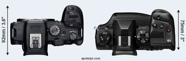 Compare R7 versus E-M1X top