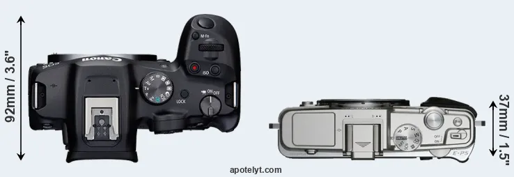 Compare R7 versus E-P5 top