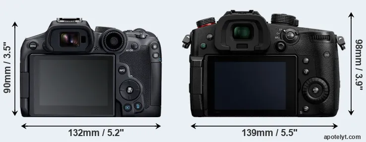 Comparison R7 or GH5 II rear