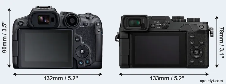 Comparison R7 or GX8 rear