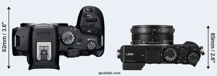Compare R7 versus LX100 II top