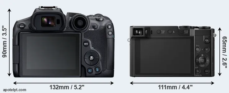Comparison R7 or TZ100 rear