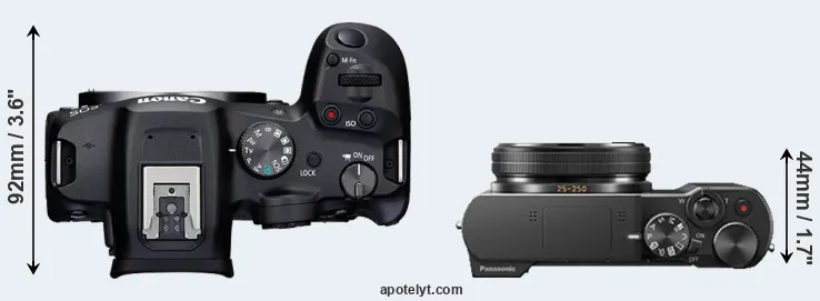 Compare R7 versus TZ100 top