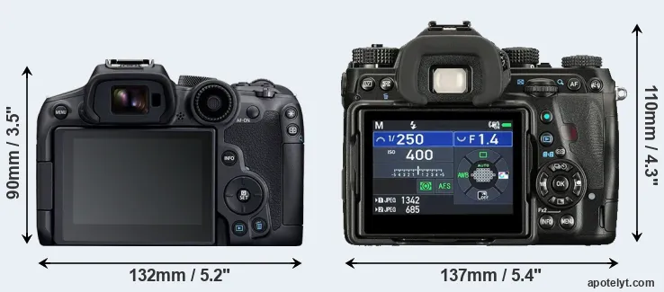 Comparison R7 or K-1 II rear