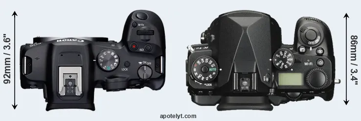 Compare R7 versus K-1 II top