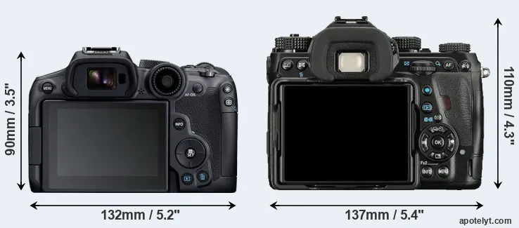 Comparison R7 or K-1 rear
