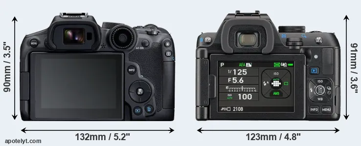 Comparison R7 or K-S2 rear