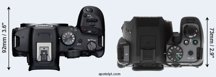 Compare R7 versus K-S2 top