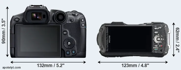 Comparison R7 or WG-60 rear