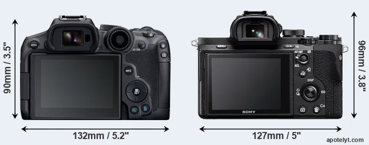 Comparison R7 or A7 II rear