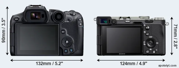 Comparison R7 or A7C rear