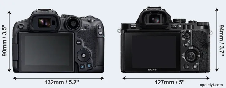 Comparison R7 or A7R rear