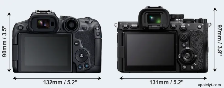 Comparison R7 or A7R V rear