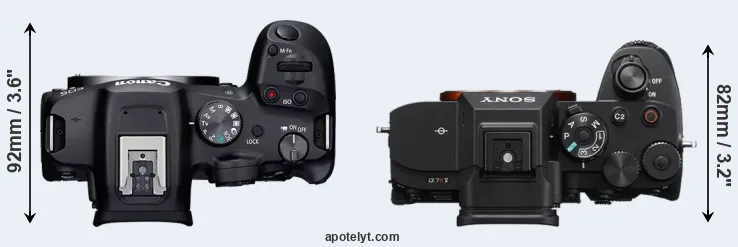 Compare R7 versus A7R V top