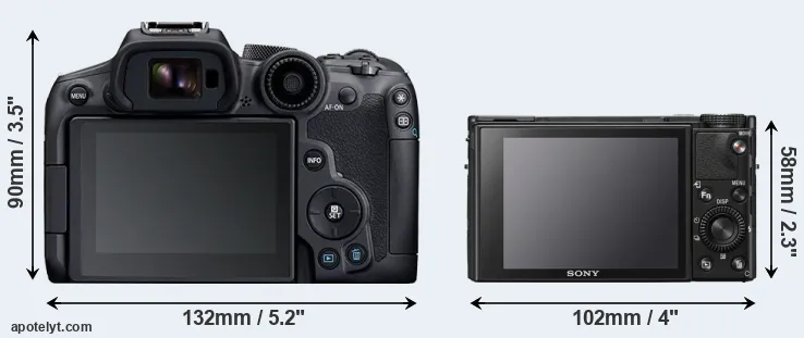Comparison R7 or RX100 VII rear