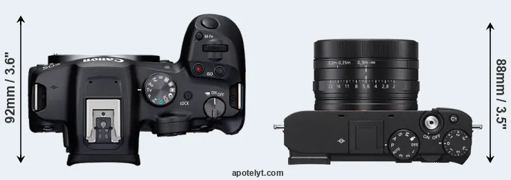 Compare R7 versus RX1R III top