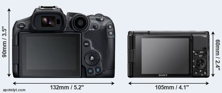 Comparison R7 or ZV-1 rear