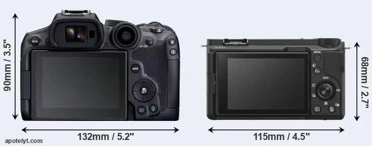 Comparison R7 or ZV-E10 II rear
