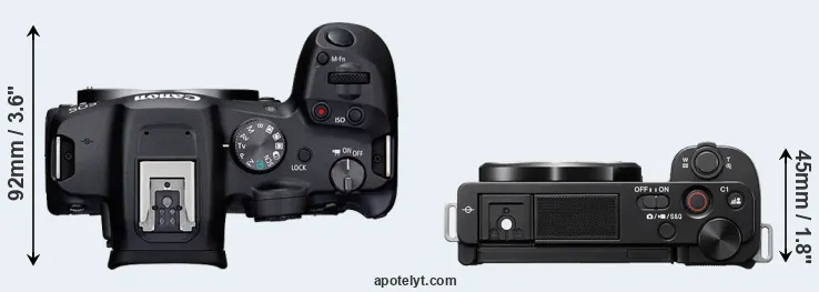 Compare R7 versus ZV-E10 top