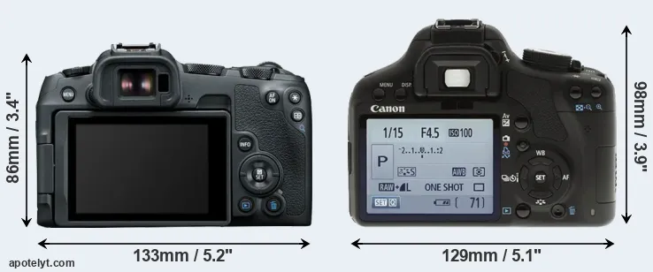 Comparison R8 or T1i rear