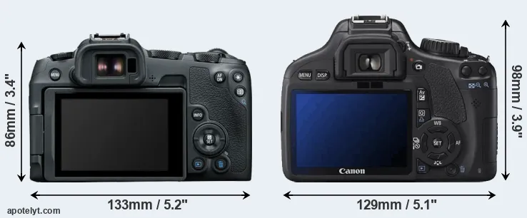 Comparison R8 or T2i rear