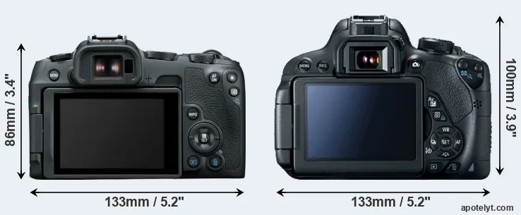 Comparison R8 or T5i rear