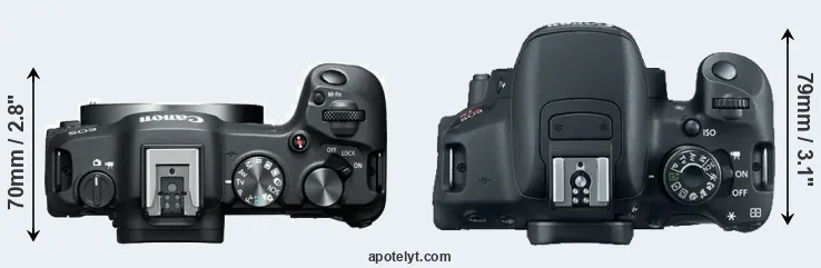 Compare R8 versus T5i top