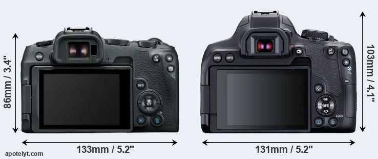 Comparison R8 or T8i rear