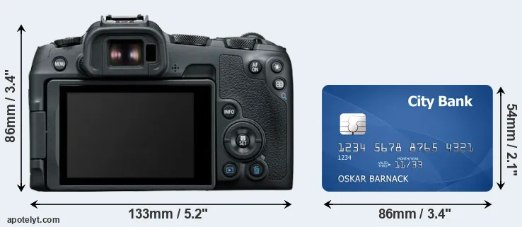 R8 and credit card rear side