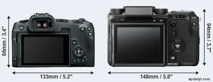 Comparison R8 or GFX 50S rear