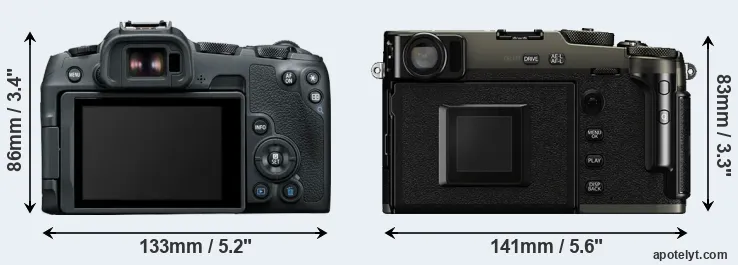 Comparison R8 or X-Pro3 rear