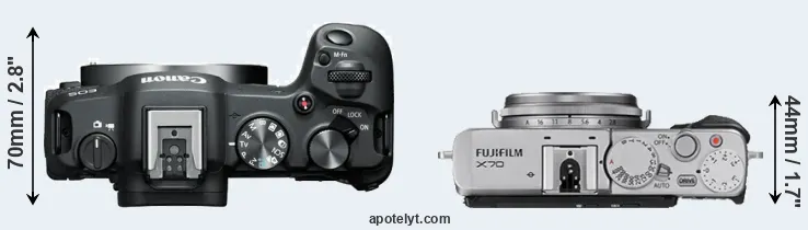 Compare R8 versus X70 top