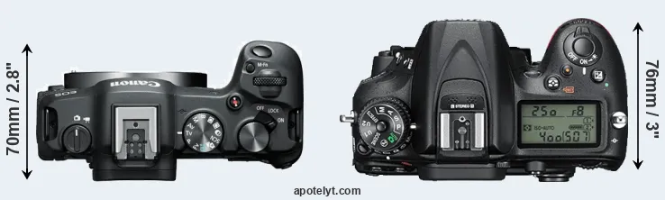 Compare R8 versus D7200 top