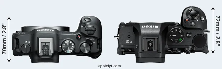 Compare R8 versus Z5 II top