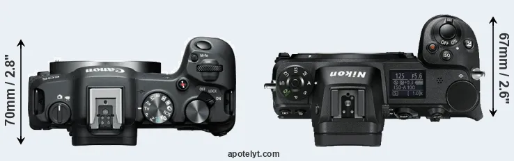 Compare R8 versus Z6 top