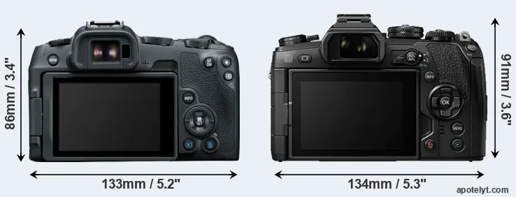 Comparison R8 or E-M1 II rear